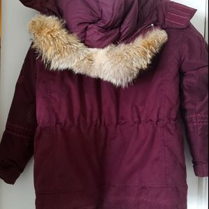 Cabelas down coat with hood